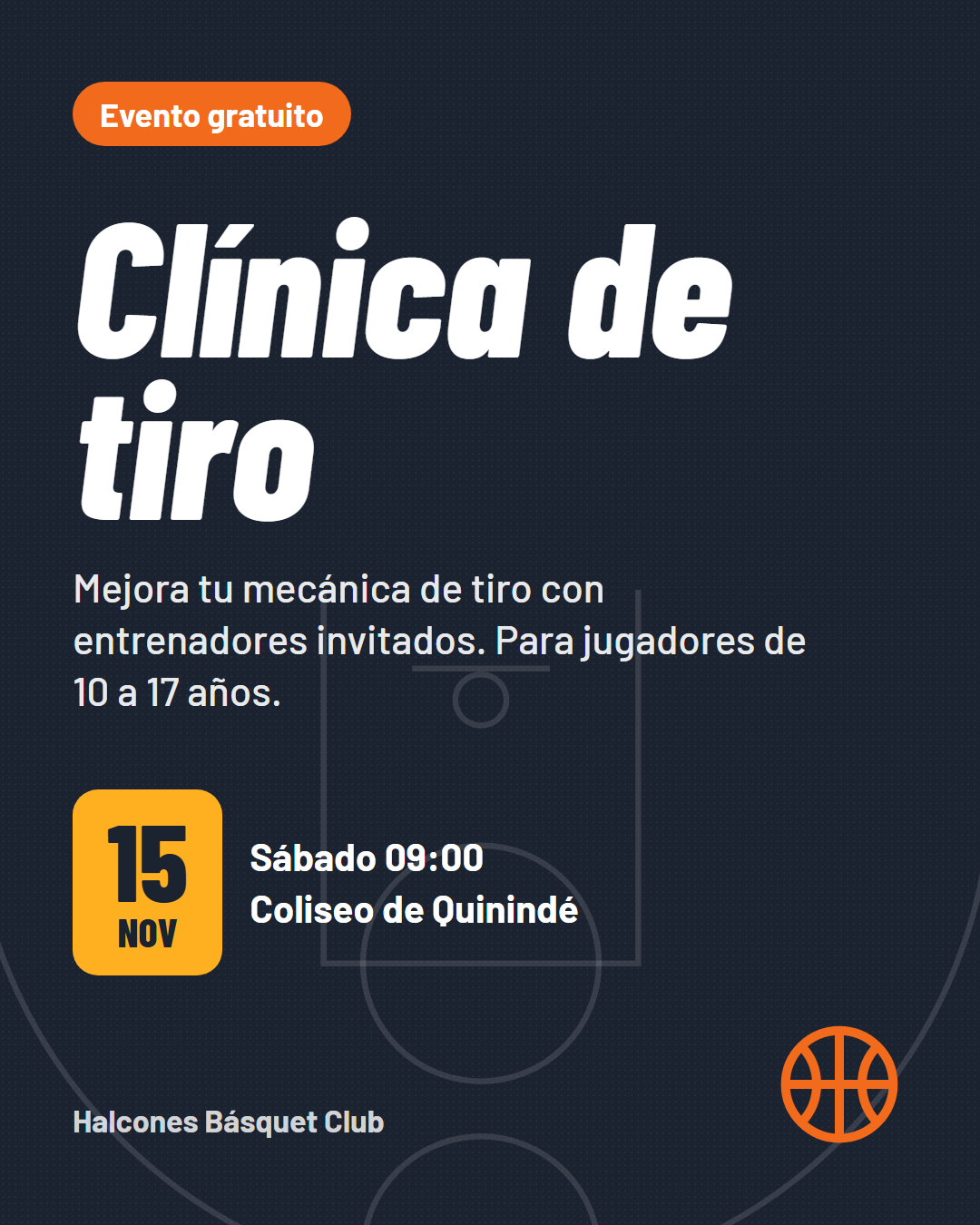 Flyer de Clínica de tiro gratuita